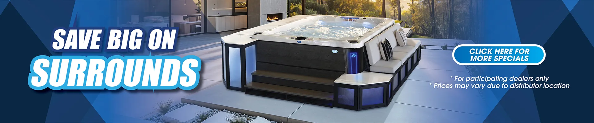 Calspas hot tub being used in a family setting - Candé