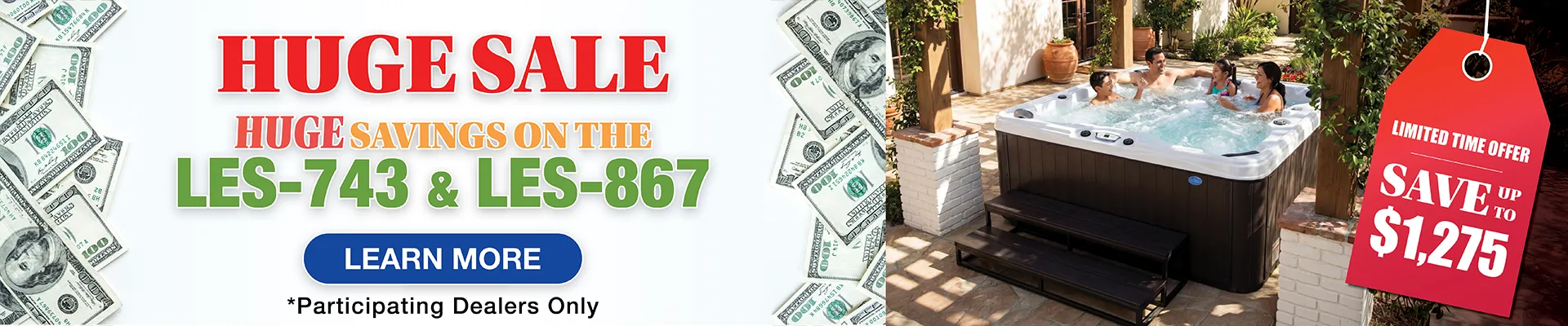 Calspas hot tub being used in a family setting - Candé